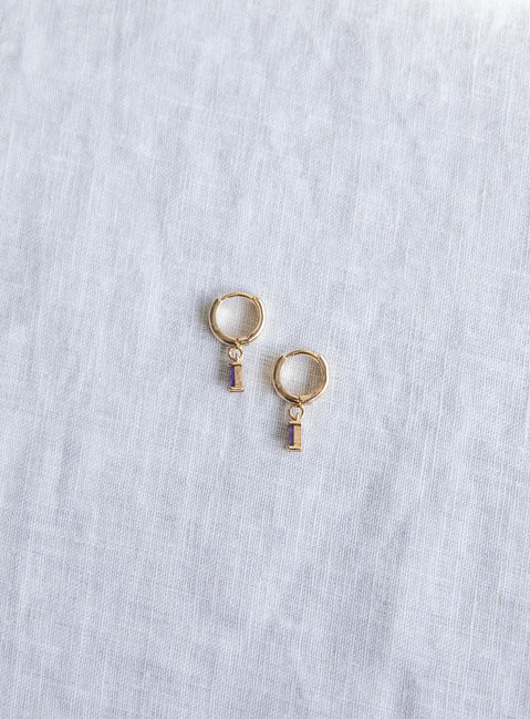 Bridgerton Earrings Purple