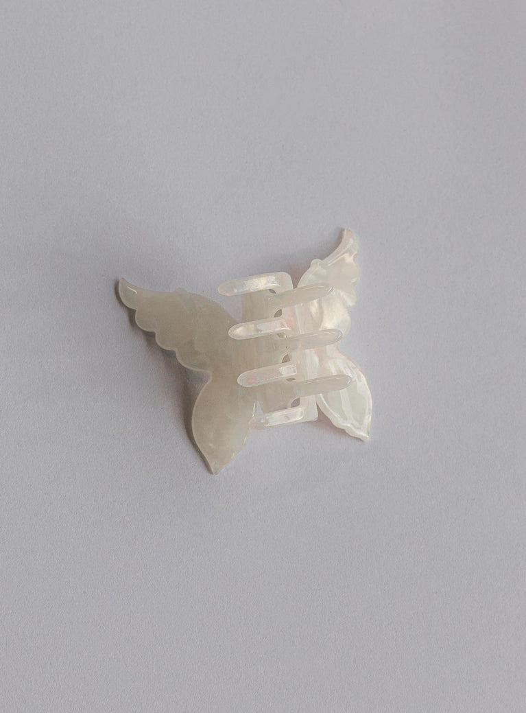 Hair clip Marble look  Butterfly shape 