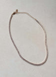Necklace Gold-toned Diamante detail Lobster clasp fastening