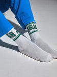 JGR & STN Double Play Socks White/Green