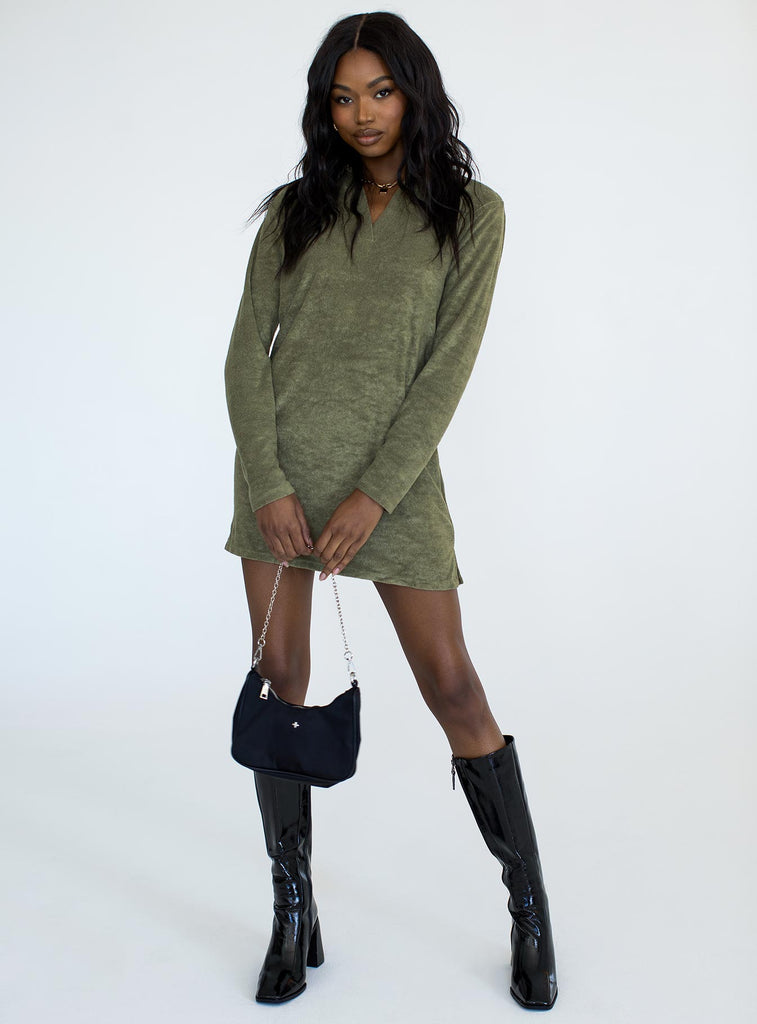 Farah Mini Dress Khaki