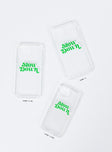 Slow Down iPhone Case Clear / Green