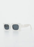 Sunglasses  100% plastic UV 400 Oversized fit  Black tinted lenses  Moulded nose bridge 