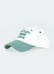 Cap Embroidered graphic Adjustable strap at back OSFM
