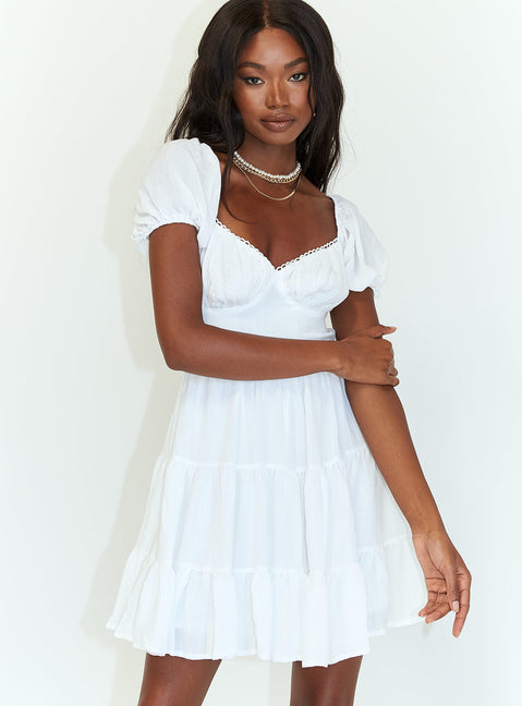 Danny Mini Dress White | Princess Polly Danny Mini Dress White | Princess Polly
