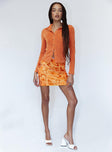 Theordore Mini Skirt Orange