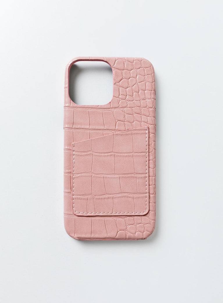 iPhone case Faux croc leather  Card slip Clip-on style 