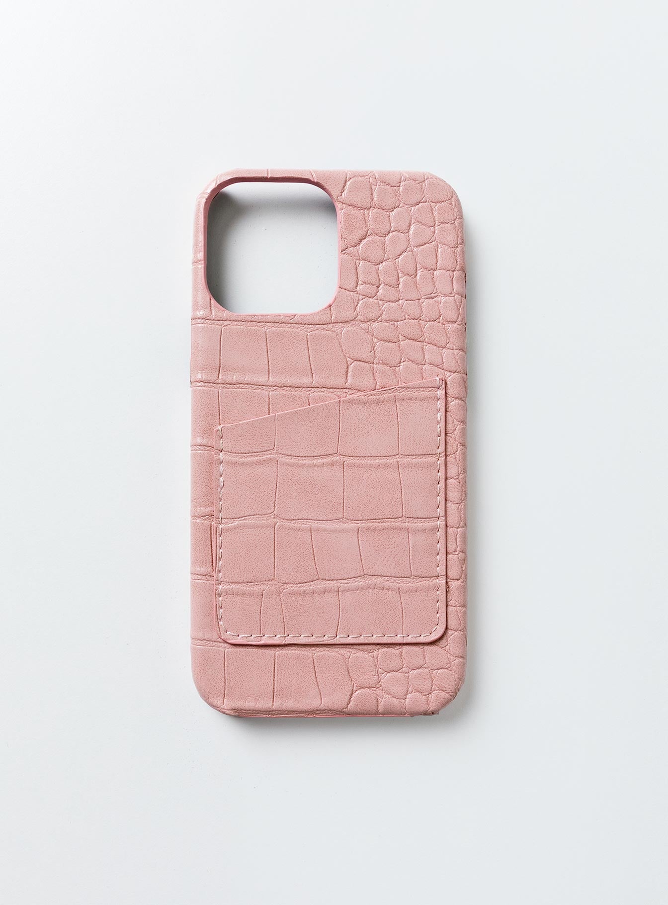 iPhone case Faux croc leather  Card slip Clip-on style 