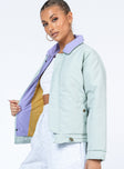 Oversized jacket Padded material  Classic collar  Zip front fastening  Twin hip pockets  Drawstring waist 