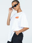 Oversized tee 100% organic cotton Graphic print on front & back  Drop shoulder 