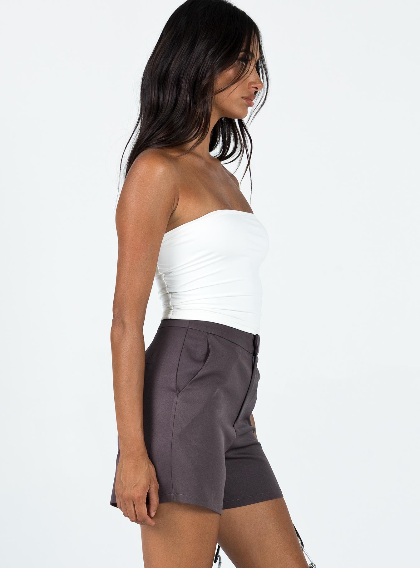 Jonna Shorts Slate Princess Polly high-rise 