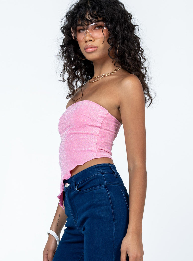 Carrow Strapless Top Pink