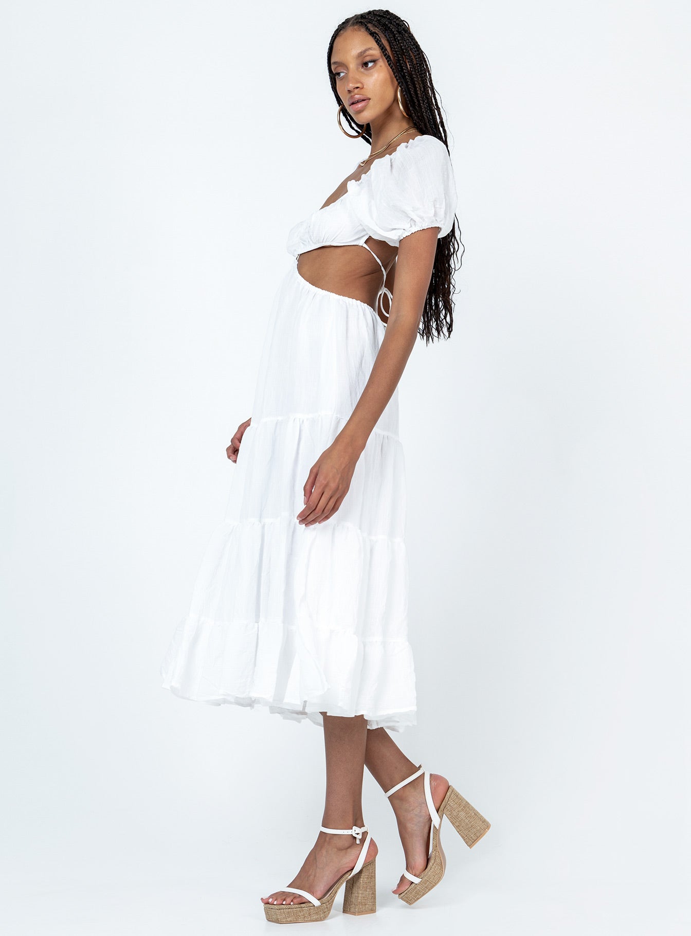 product Princess Polly Crew Neck  Danica Midi Dress White