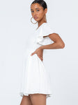 Princess Polly Square Neck  Imagine Mini Dress White