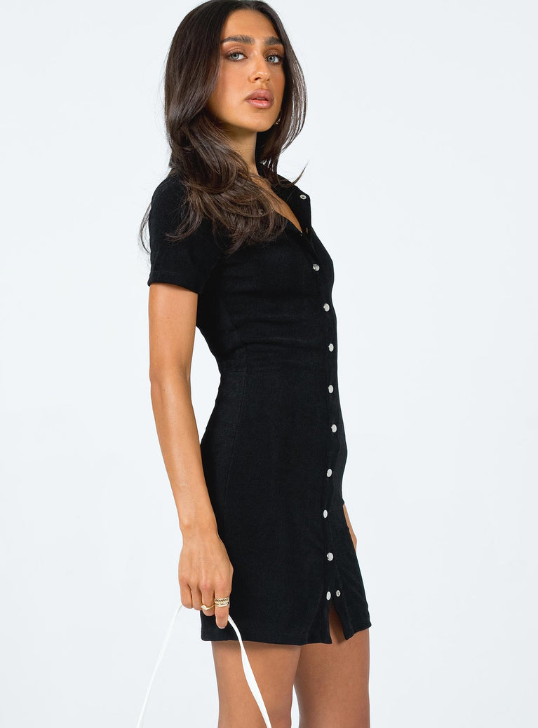 Elody Short Sleeve Mini Dress Black