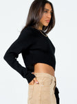 Sweater  Relaxed fit Princess Polly Exclusive 55% acrylic 45% cotton  Ribbed material  Wide neckline 