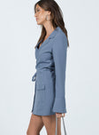 product Princess Polly V-Neck  Kyah Wrap Blazer Dress Navy