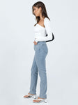 product Princess Polly High Waisted  Darley Asymmetric Jeans Denim