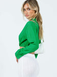 Long sleeve top Classic collar Wrap style V-Neckline Elasticated band at waist Invisible zip fastening at side