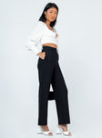 side view of model wearing Princess Polly Amare Pants Black 