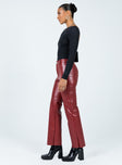 product Princess Polly High Waisted Pants  Macey Pants Burgundy