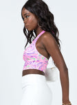 side view of model wearing Princess Polly Tara Top Pink 