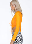 Princess Polly  Kenzie Long Sleeve Top Orange