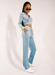 product Princess Polly  Velour Track Pant Blue