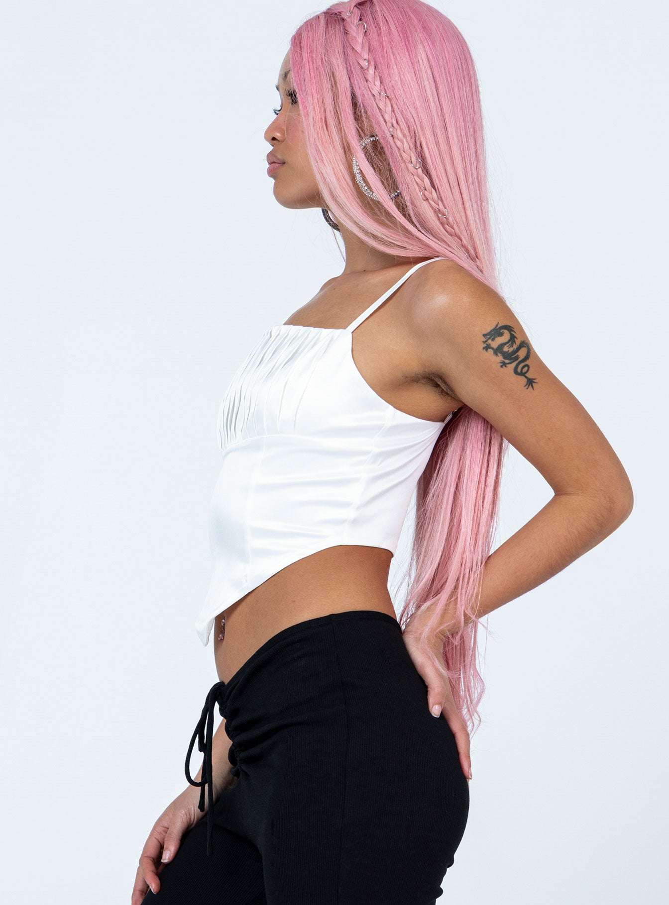 product Princess Polly Sleeveless Square Neck  Collaroy Top White