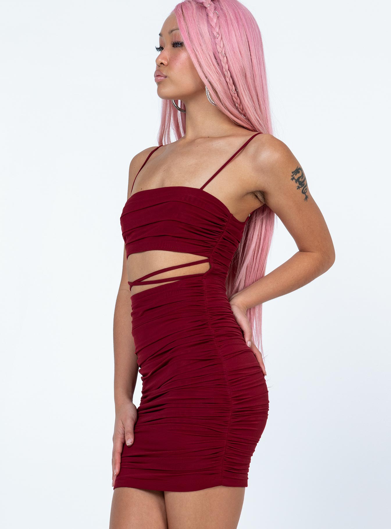 Burgundy clearance dress plt