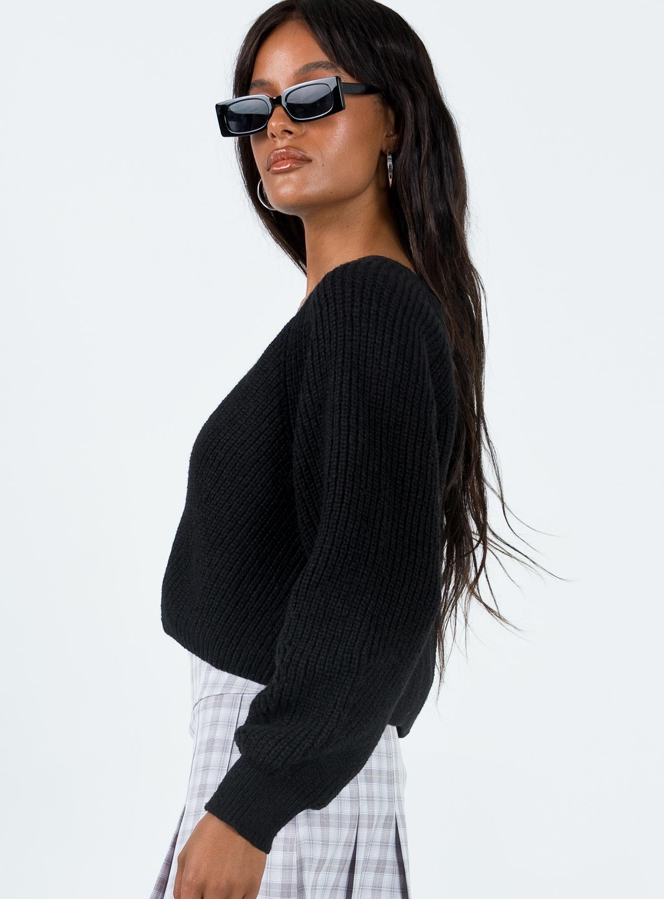 Romney Cardigan Black Long 