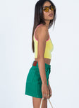 Aurelie Denim Mini Skirt Green