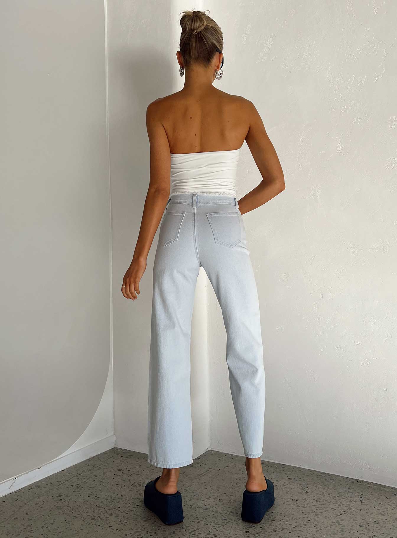 product Princess Polly High Waisted  Layton Straight Leg Light Wash Jean Denim