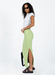 Abigail Midi Skirt Green Princess Polly  Knee 