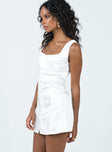 Princess Polly Square Neck  Marcel Mini Dress White