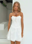 Princess Polly Sweetheart Neckline  Peroli Corset Mini Dress White