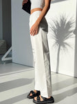 Princess Polly high-rise  Titius Pants Solid White