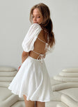 Princess Polly V-Neck  Clyne Mini Dress White