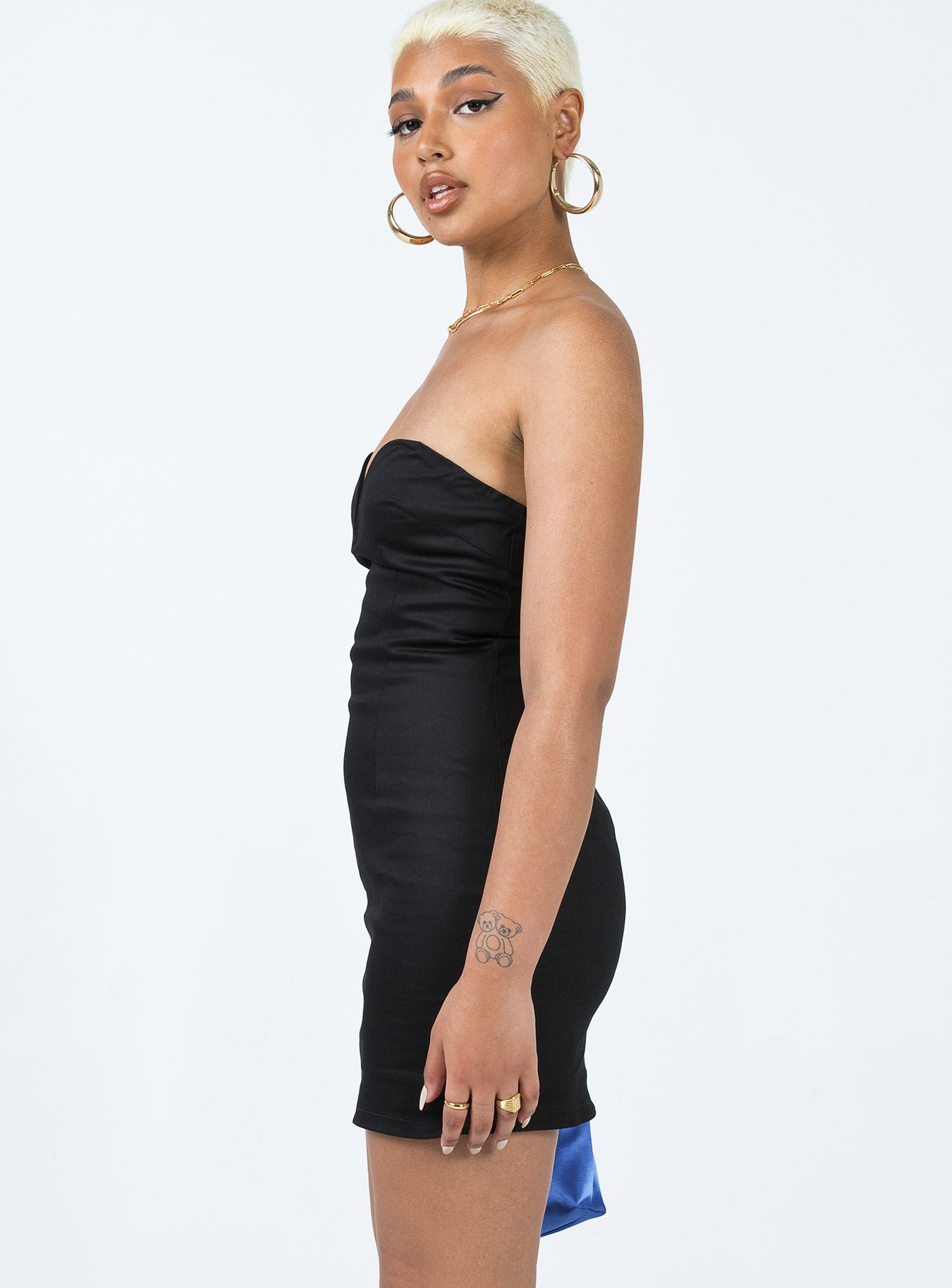 product Princess Polly Sweetheart Neckline  Avie Mini Dress Black