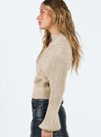 Cardoc Sweater Beige Princess Polly  Cropped 