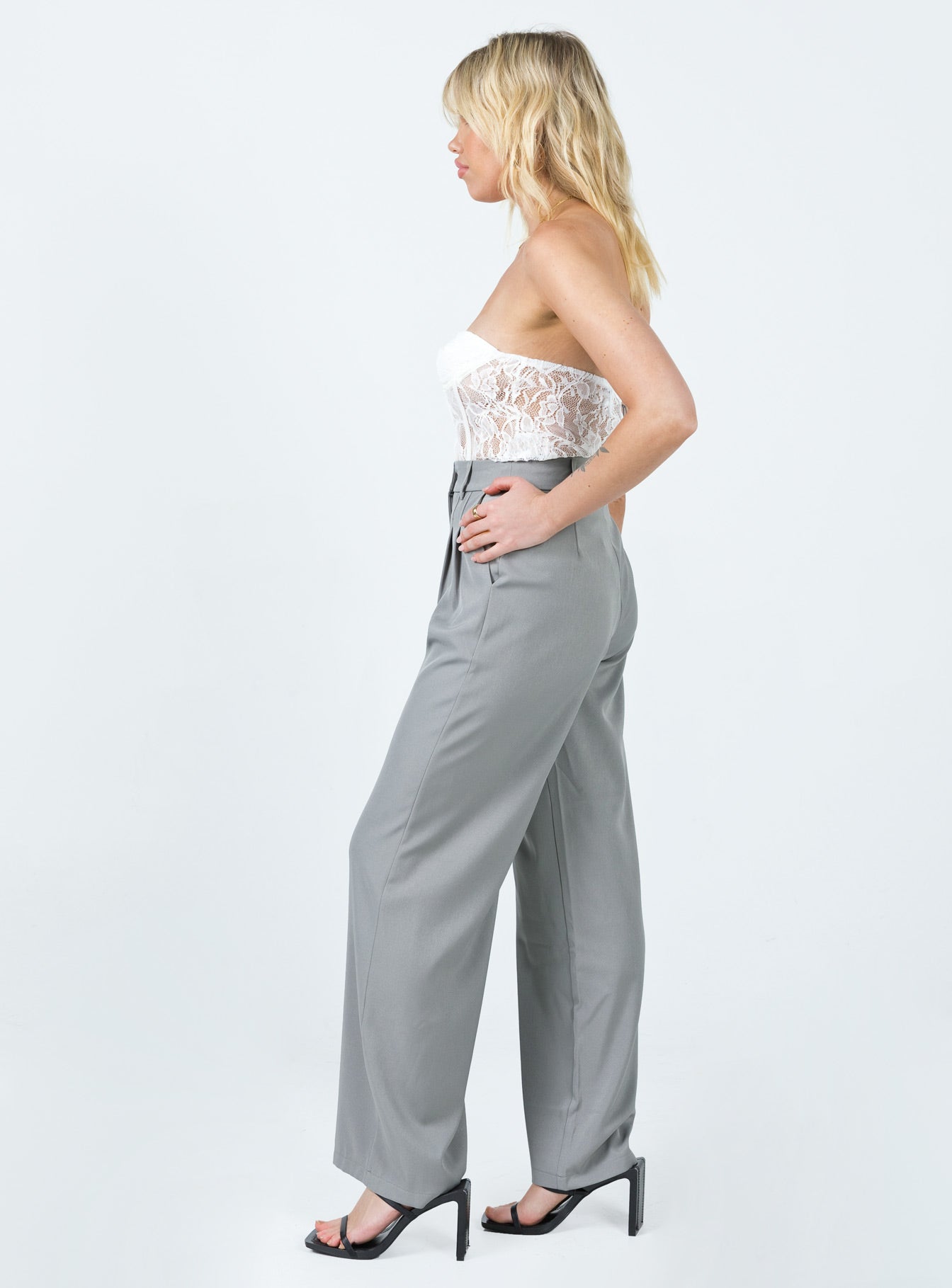 product Princess Polly  Archer Pants Light Grey
