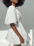 Princess Polly High Neck  Marano Mini Dress White