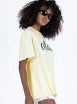 Tee Drop shoulder Graphic print Slight stretch Unlined