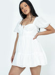 Princess Polly Sweetheart Neckline  Britten Mini Dress White