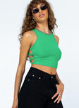 product Princess Polly Sleeveless Square Neck  Aster Top Green