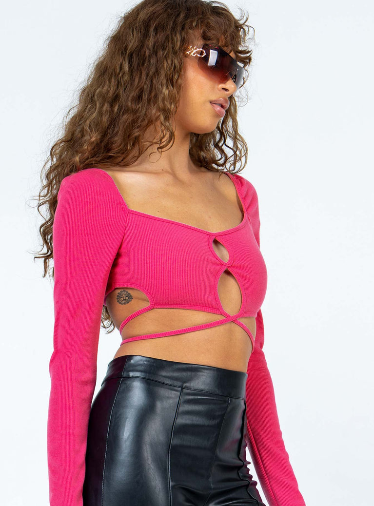 Tasia Long Sleeve Top Pink