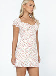 product Princess Polly Crew Neck  Reuben Mini Dress White Floral