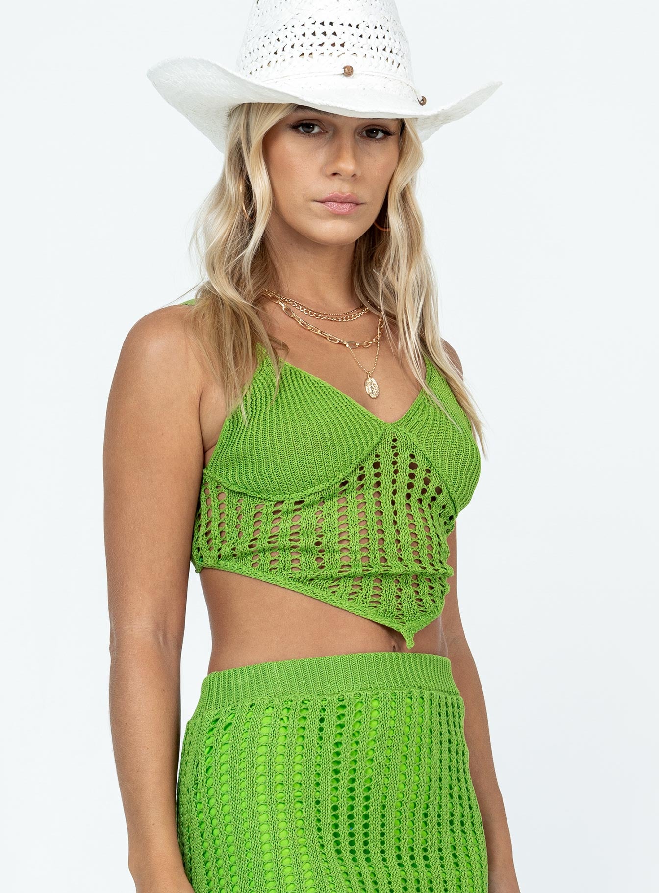 product Princess Polly Sleeveless Scoop Neck  Hervey Top Green