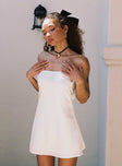 Princess Polly Square Neck  Shaya Strapless Mini Dress White