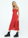 product Princess Polly Crew Neck  Love Birds Midi Dress Red